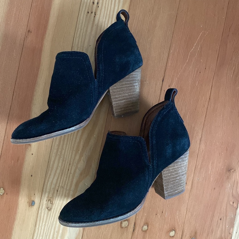 Jeffrey Campbell Black Suede Split Shaft Booties‎ 6